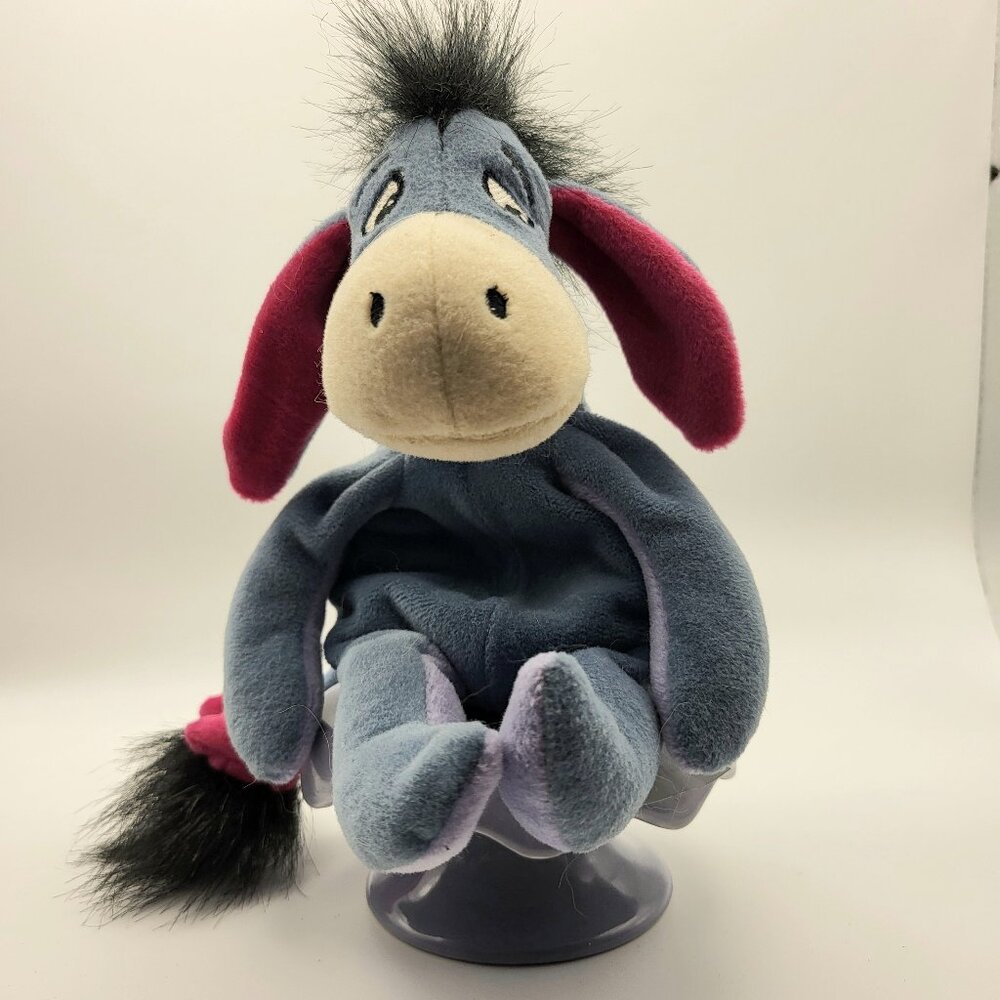 Vintage Walt Disney Company Eeyore Stuffed Plush 9" Donkey Beanie